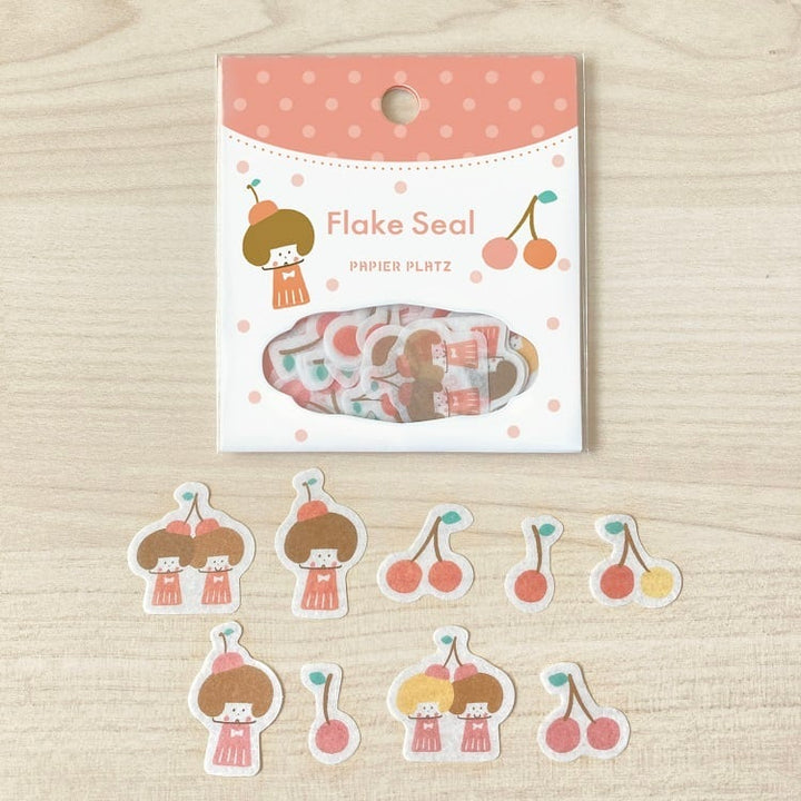 mizutama Flake Stickers - Cherry