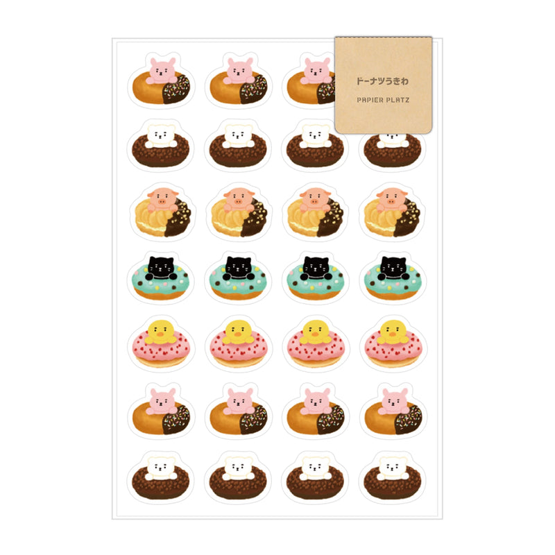 Okawari Stickers - Animals x Donut