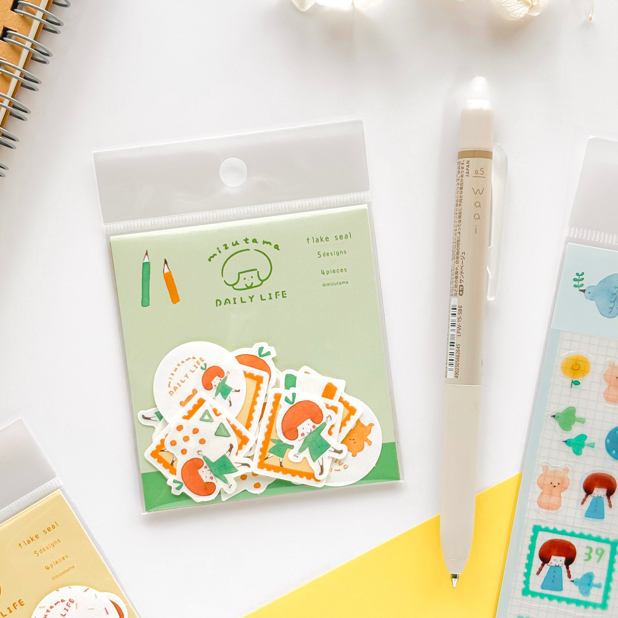 mizutama / Limited Edition / Flake Stickers - Happy Stationery