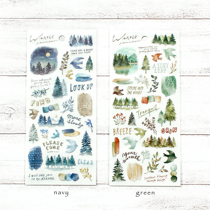 Last Stock Warble Stickers - Green Forest