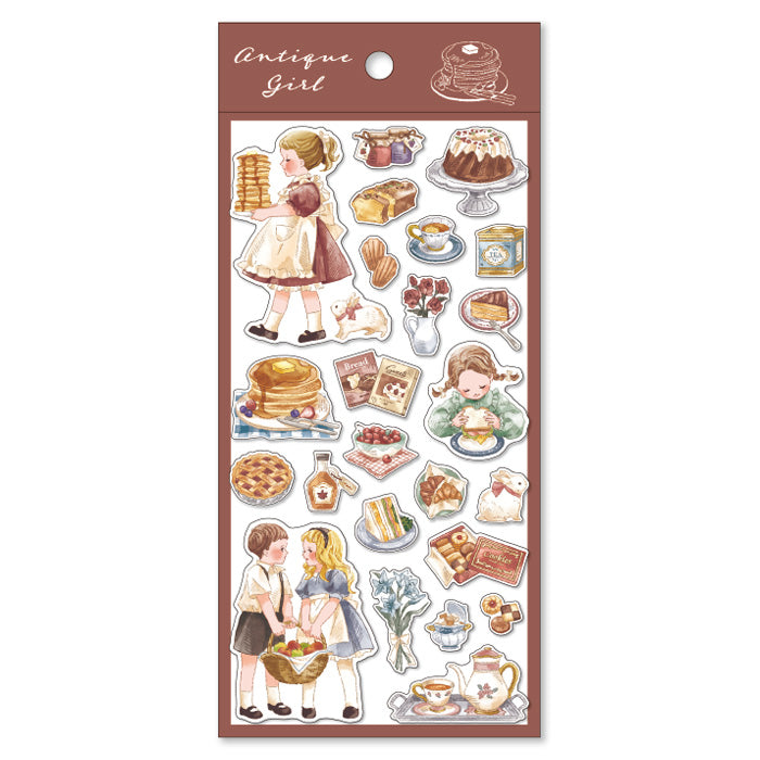 Antique Girl Stickers - Sweets Time