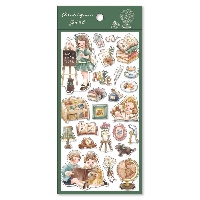 Antique Girl Stickers - In the Room