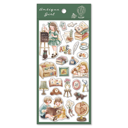 Antique Girl Stickers - In the Room