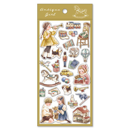 Antique Girl Stickers - Fun Time