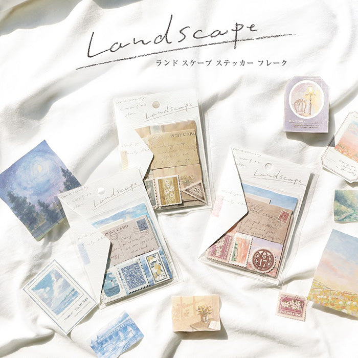 Landscape Flake Stickers - Moon Light (月明り)