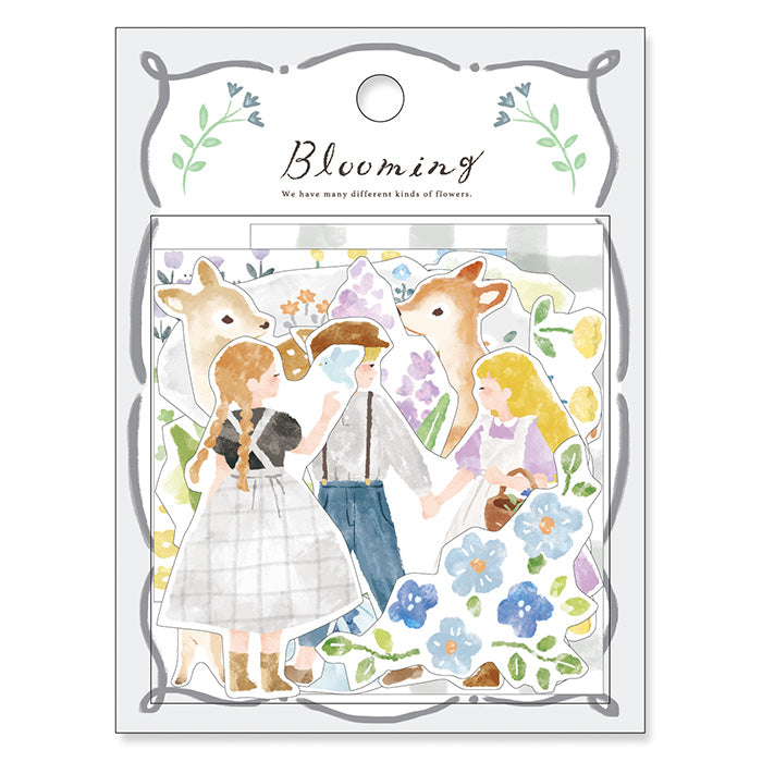 Blooming Flake Stickers - Gray