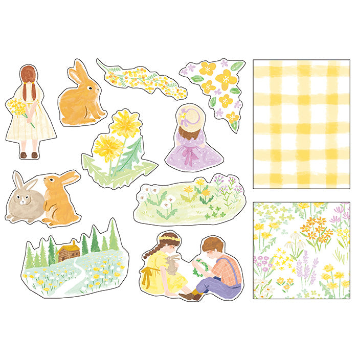 Blooming Flake Stickers - Yellow