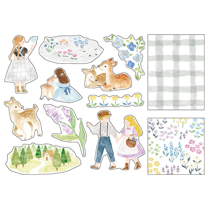 Blooming Flake Stickers - Gray