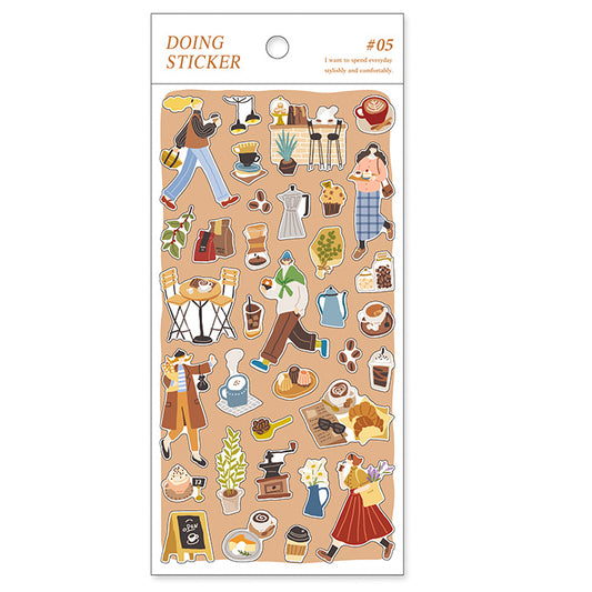 Doing Stickers - Cafe Time