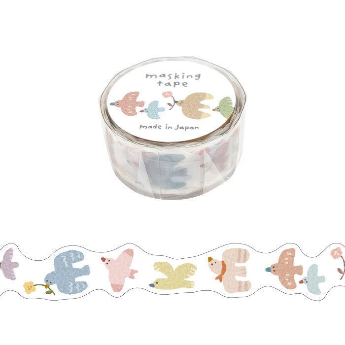 Hokkori Die-cut Washi Tape - Bird