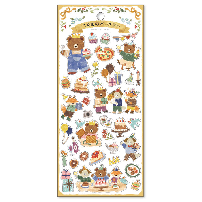 Merry Friends Stickers - Happy Bear