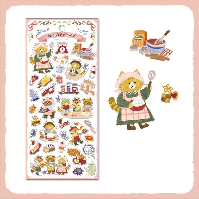 Merry Friends Stickers - Cat's Cooking Class