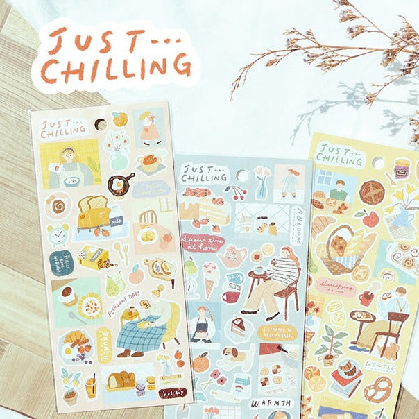 Just Chilling Stickers - Coffee Time