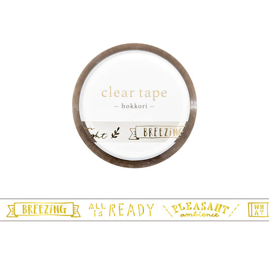 Shiny Slim Clear Tape - Words