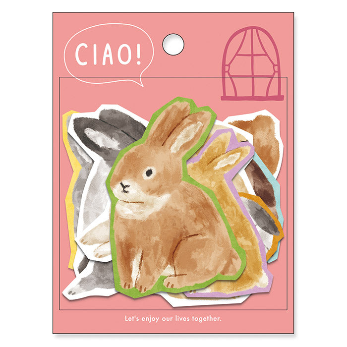 Ciao Large Flake Stickers - Bunny