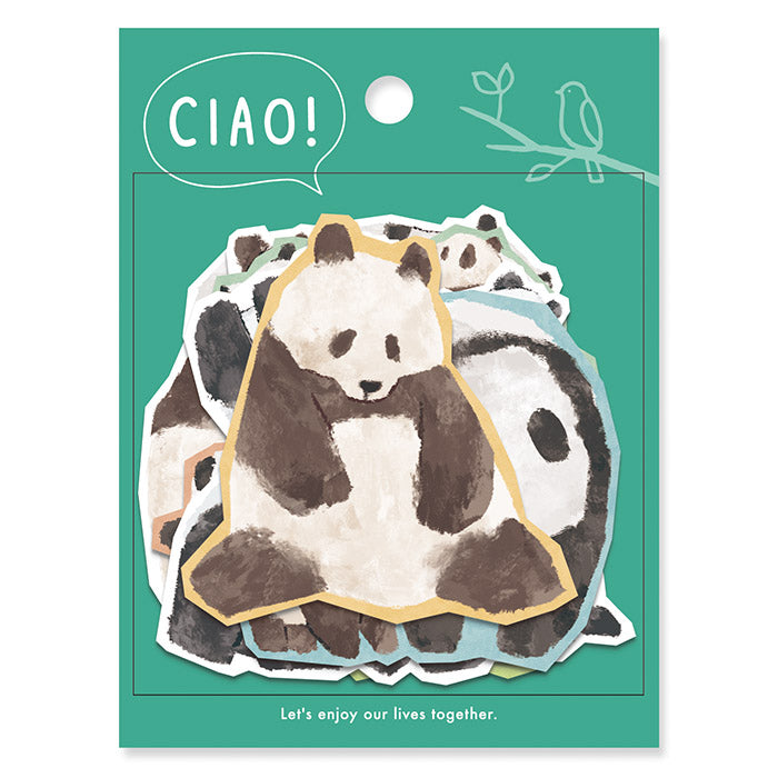 Ciao Large Flake Stickers - Panda