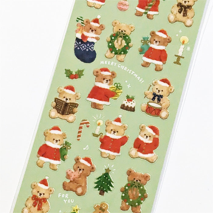 Winter Limited Stickers - Fluffy Bear Christmas