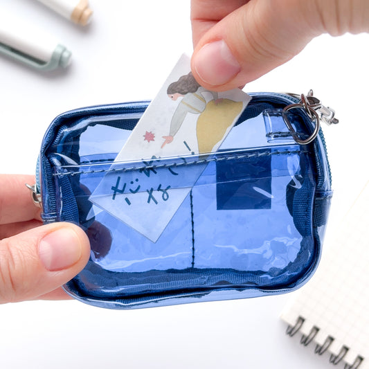 Delfonics / Mini Utility Pouch Keychain - Clear (Blue)