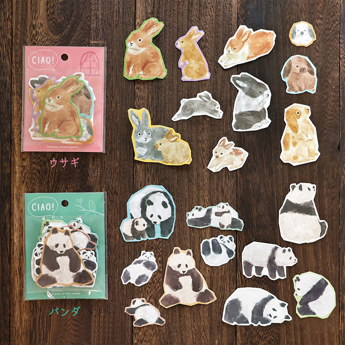 Ciao Large Flake Stickers - Panda