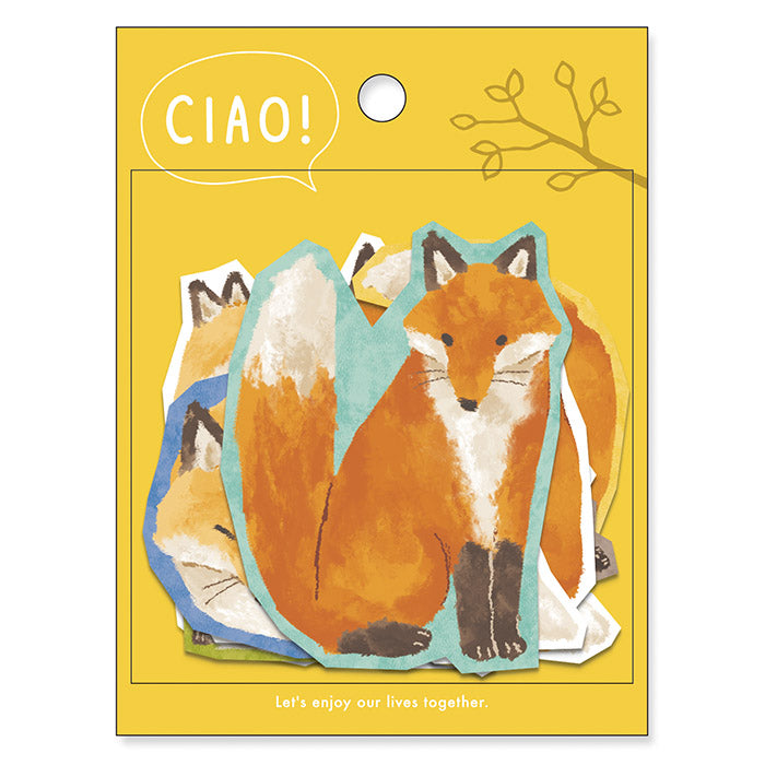 Ciao Large Flake Stickers - Fox