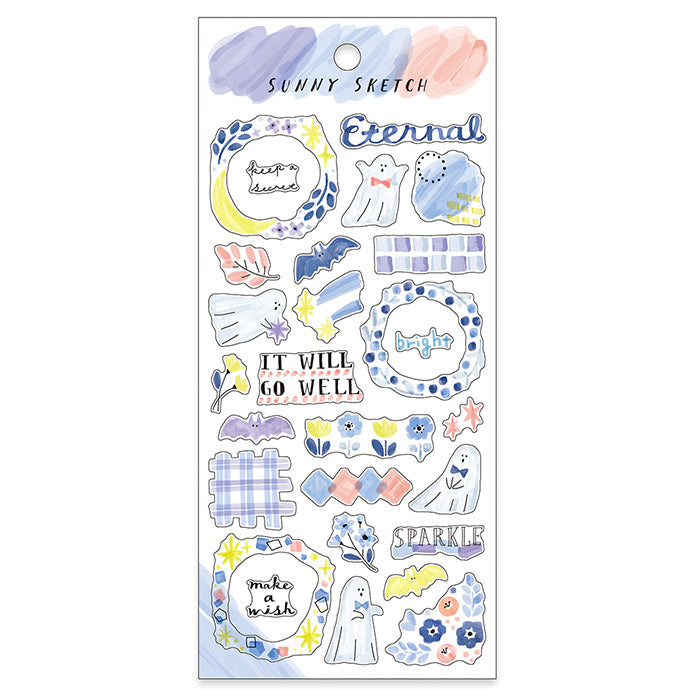 Sunny Sketch Stickers - Night Blue