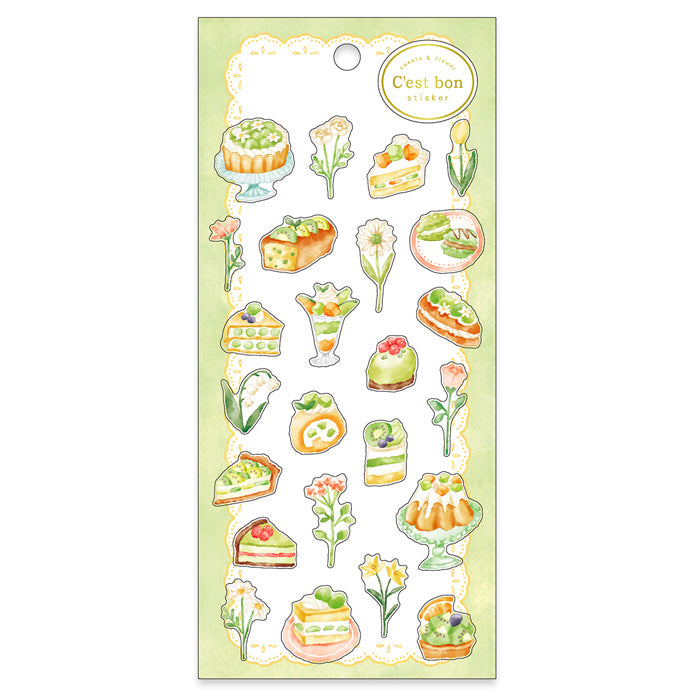 C'est Bon Stickers - Green