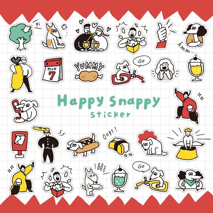 Happy Snappy Stickers - Red