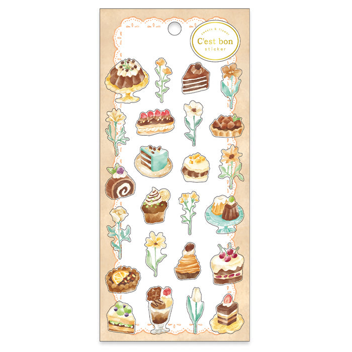 C'est Bon Stickers - Brown