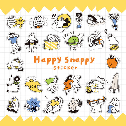Happy Snappy Stickers - Yellow