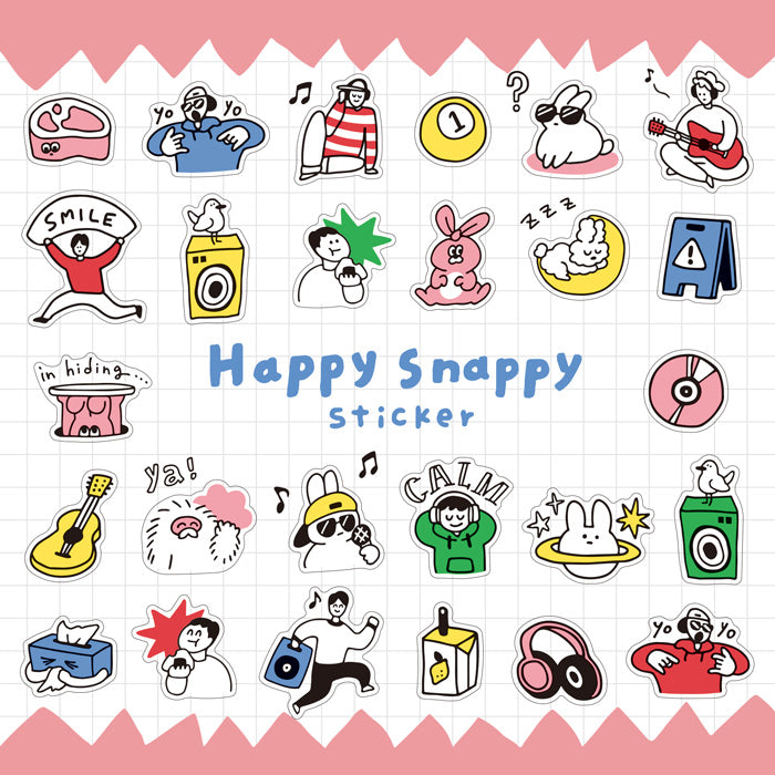 Happy Snappy Stickers - Pink