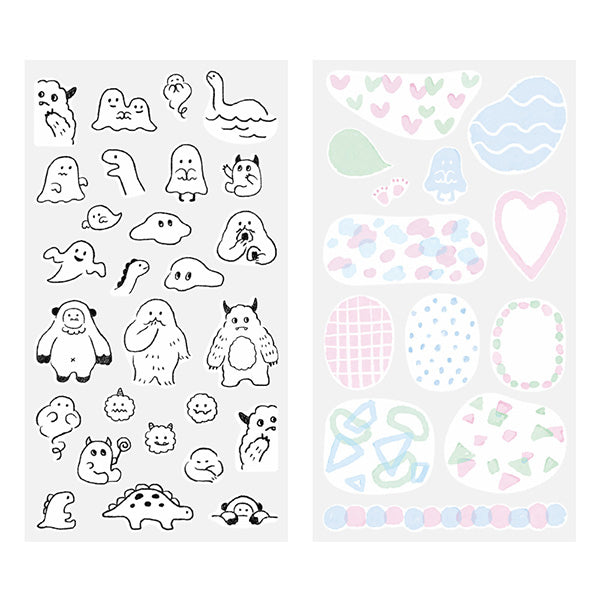 Planner Stickers Set - Happy Monsters (2 sheets)