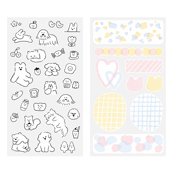 Kawaii Plant Stickers - Great for Planners - Kawaii Face