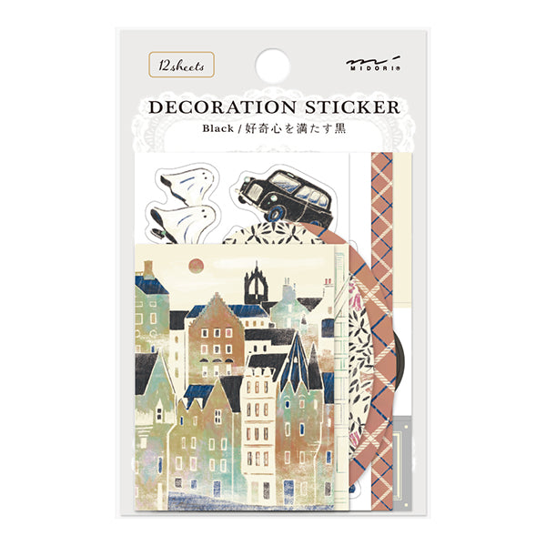 Yuka Takamaru Collage Stickers Set - Black