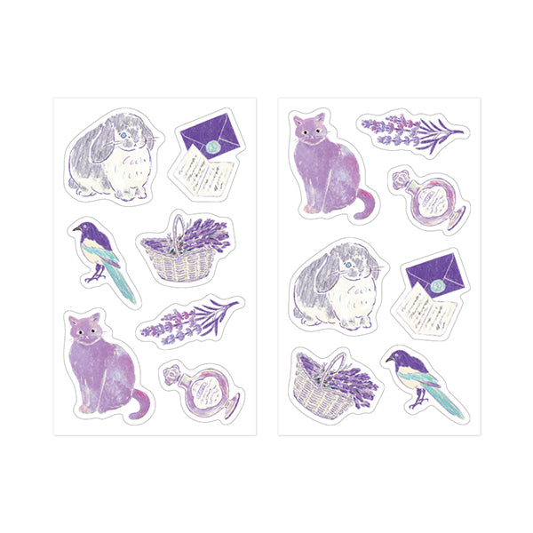 Yuka Takamaru Collage Stickers Set - Purple