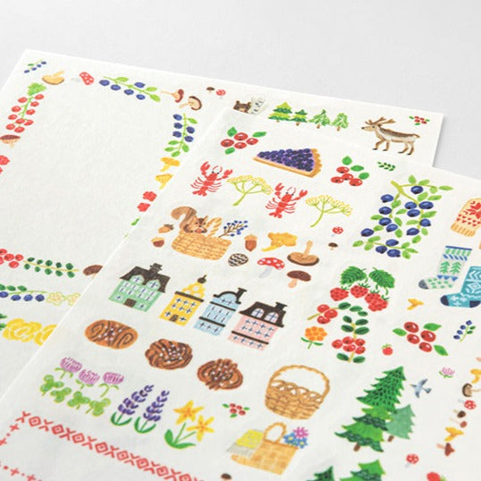 Yuru Log Planner Stickers - Botanical (2 sheets)