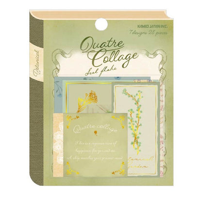 Collage Flake Stickers - Green Botanical