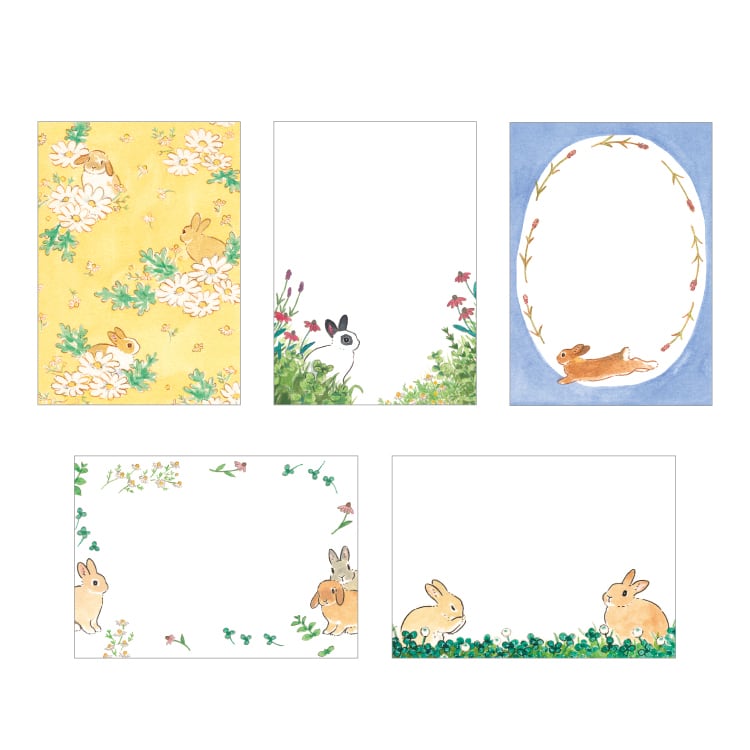 Shinako Moriyama Memo Pad - Flower Bunny