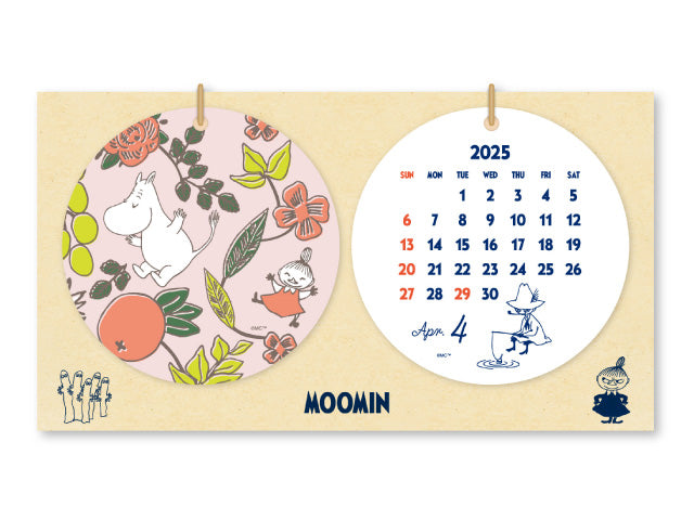 Moomin 2025 Calendar - 12 months desk calendar