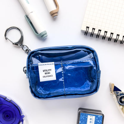 Delfonics / Mini Utility Pouch Keychain - Clear (Blue)