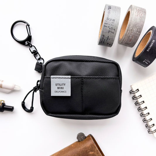 Delfonics / Mini Utility Pouch Keychain - Water Repellent (Black)
