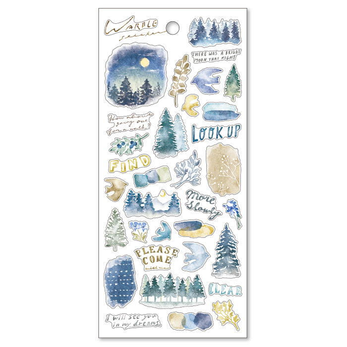 Warble Stickers - Night Forest