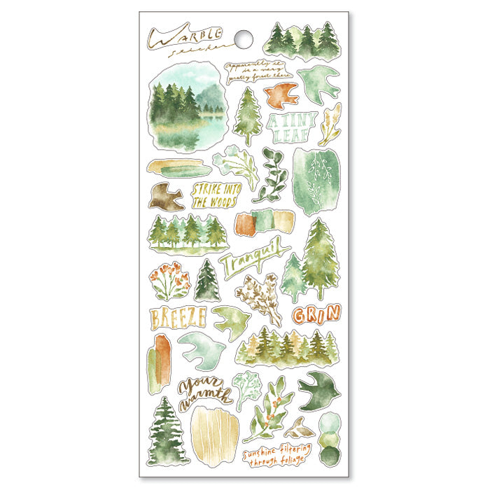 Last Stock Warble Stickers - Green Forest