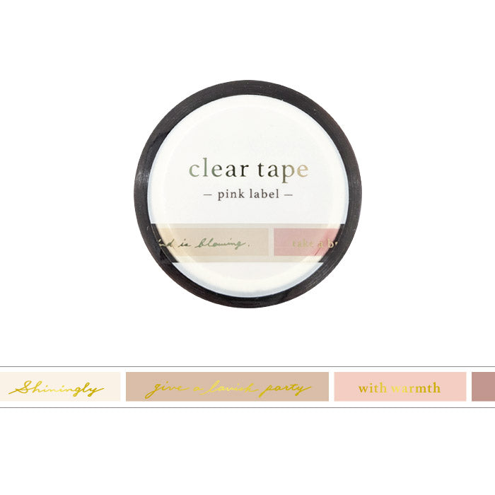 Mind Wave / Shiny Slim Clear Tape - Pink Labels