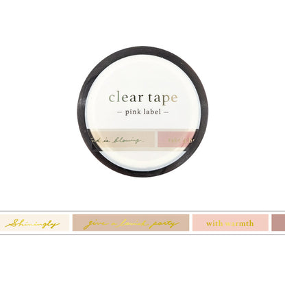 Mind Wave / Shiny Slim Clear Tape - Pink Labels