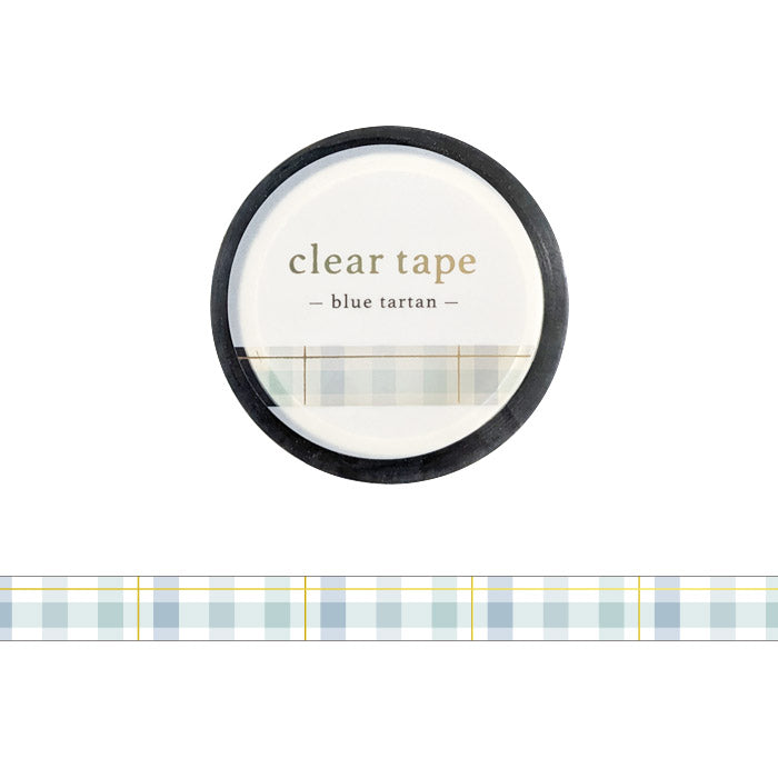 Shiny Slim Clear Tape - Plaid