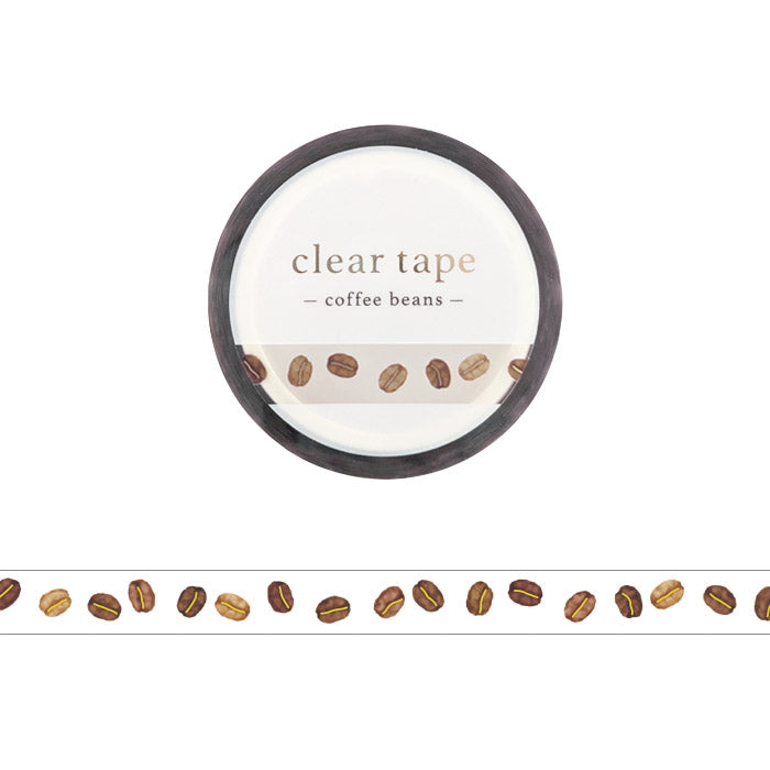Shiny Slim Clear Tape - Coffee Beans