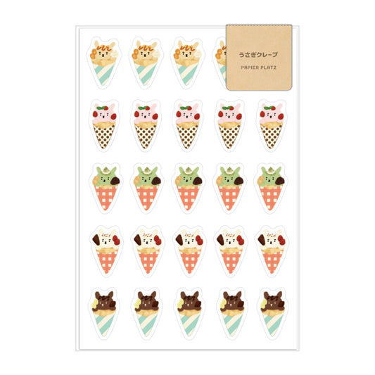 Okawari Stickers - Rabbit x Crepe
