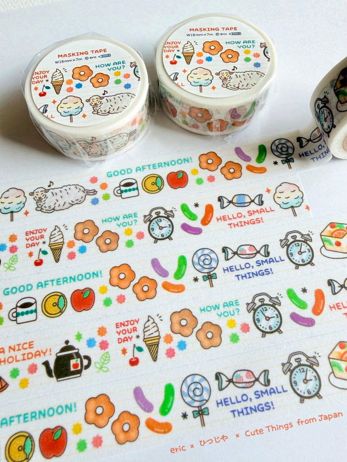 [Available from August 2nd] eric x Hitsujiya x CTFJ Washi Tapes - Japanese Sweets