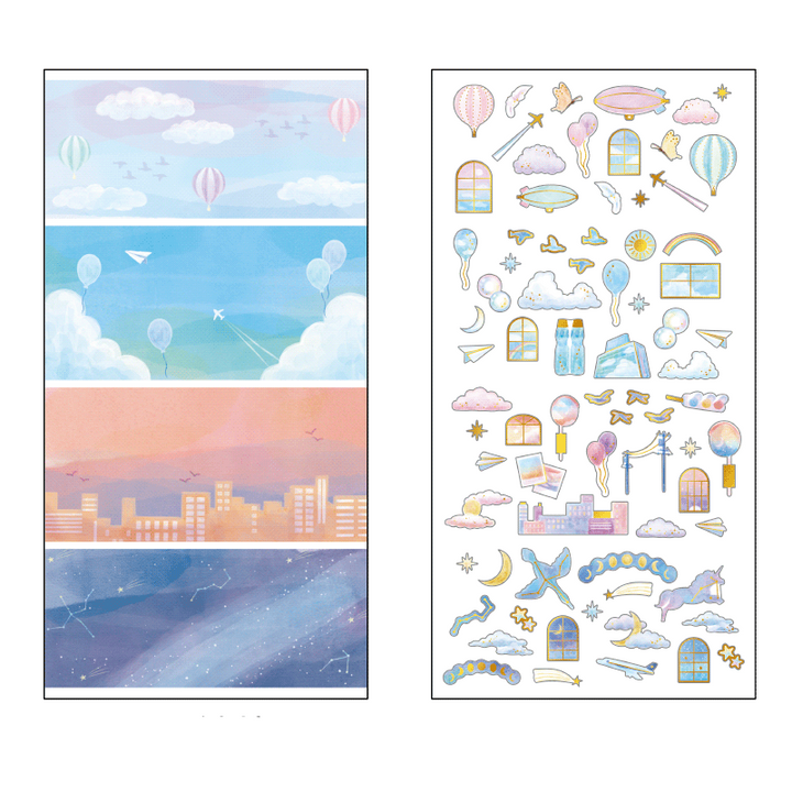 4 Scenes Sticker Set - Sky (2 sheets)