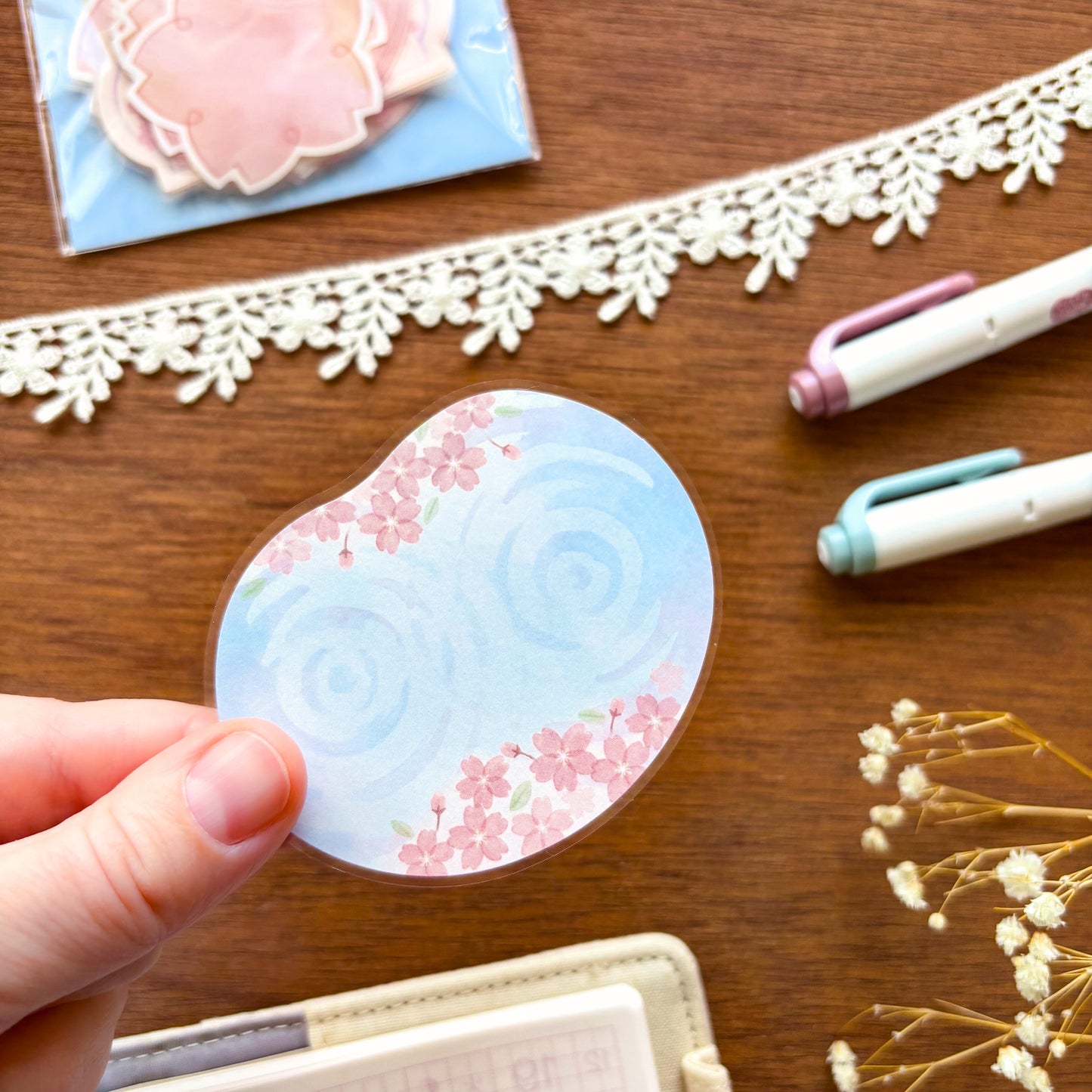 Natsunoka / Flake Sticky Note - Cherry Blossom